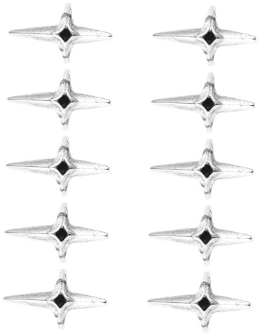 Beavorty 10 Piezas Anillos de Uñas Anillo Punta del Dedo de Aleación de Zinc, Plata, Abierto Ajustable, Estilo Vintage Oscuro, para Mujer, Uso Diario y Eventos Obsequios