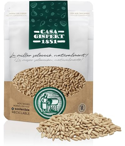 Casa Gispert - Piñones del País Naturales Sin Cáscara - Piñón Mondado - Sin Gluten, Vegano - 500 gr