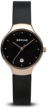 Bering Damen Quarz Uhr | Armbanduhr 26 mm Edelstahlgehäuse und Zifferblatt | Milanaisearmband | Saphierglas | 3 ATM | 13326