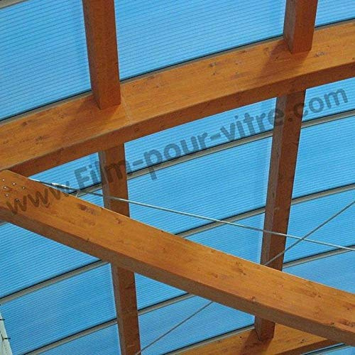 DIMEXACT - Film Solaire Argent Effet Miroir pour Toit Polycarbonate plexiglas - 152 cm x 5 m - en Rouleau