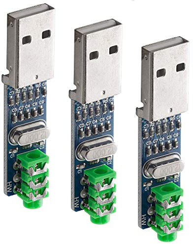 AZDelivery 3 x Mini Carte Son USB PCM2704 Carte décodeur USB DV 5V DAC pour Raspberry Pi y Compris Un eBook