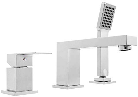 Welfenstein 3-Loch Wannenrandarmatur WRA-75B Armatur für Badewanne Wannenrand