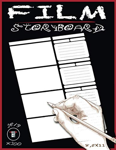 Film Storyboard Notebook: Storyboard Sketchbook Large Template 16/9 Panel - 8.5 x 11 inches Layouts - 100 Pages US Letter (Storyboard Templates)