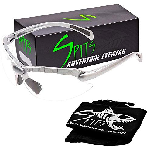 Spits Eyewear Top Or Bottom Bifocal Safety Glasses (Frame Color: Silver, Magnifier: 1.75 Bottom Clear)