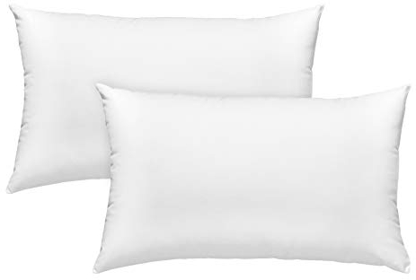 sleepling 2er Set Faserkissen, Doppelpack, Inlet Sofakissen, Zierkissen und Dekokissen, 40 x 60 cm, atmungsaktiv, waschbar 60 Grad, Ökotex, Made in EU, weiß