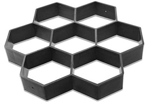 ZJCNHY Betonformen Schwarz Kunststoff Herstellung DIY Bürgersteig Form Haus Garten Boden Straße Beton Tritt Auffahrt Stein Weg Form Terrasse Maker Gartenarbeit (Farbe: 2 Stück B)