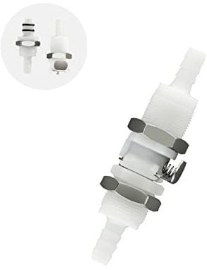 BBTUS 1/4 Kunststoff Männlic Weiblich Bulkhead Schlauch Schnellkupplung | Barbed Inline Schnellverbinder mit Absperrventil，luftschlauch schnellkupplung mit verschluss, 1/4, 3/8, 5/16 zoll als Option