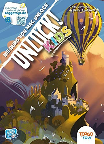 Asmodee | TOGGO Toys | Space Cow | Unlock! Kids – Die Burg von Mac Unlock | Kinderspiel | Rätselspiel | 1-4 Spieler | Ab 6+ Jahren | 20 Minuten | Deutsch, Mehrfarbig, Bunt