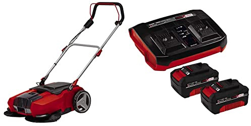 Einhell Spazzatrice a Batteria Te-Sw 18/610 Li-Solo Power X-Change & 2x 4,0Ah & Twincharger Kit PXC