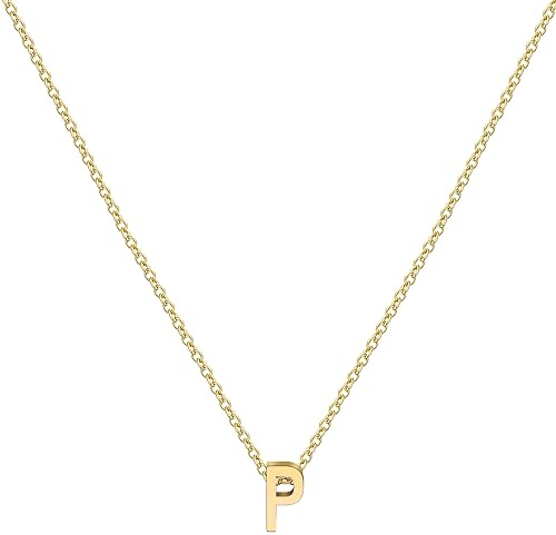 YeGieonr Halskette Dame Gold, Edelstahl Initialen Buchstaben Anhänger Kette,18K Vergoldet A-Z Buchstabenkette, Personalisierte Geburtstagsgeschenke für Frauen und Mädchen