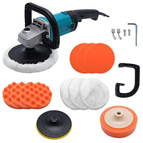 NOALED Polisher, Rotary Car Buffer Polisher Waxer, 1200 W, 55 x 20 cm, variable Geschwindigkeit, 1400 U/min, Detachable D Handle Perfect for Boot, Car Polishing and Waxing