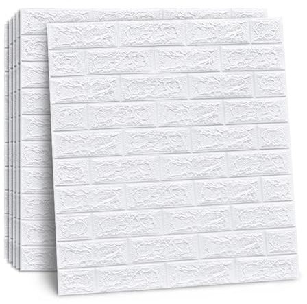 PE Wandaufkleber Wandtapete, 3d Wandpaneele Selbstklebend, Tapete Steinoptik Tapete Ziegel, Wandpaneele Aus Styropor Wasserdicht, 3D Tapete für Schlafzimmer Wohnzimmer Badezimmer Küche,10 Stück ( Colo