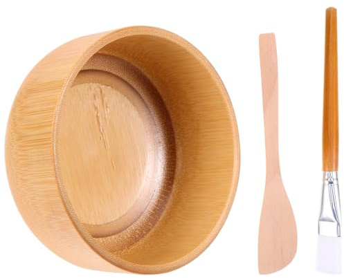 Beavorty Ensemble Bol De Masque Facial 3 Pièces Avec Brosse Et Spatule Kit De Bricolage Pour Mélanger Le Masque À La Maison Portable Facile À Nettoyer Réutilisable