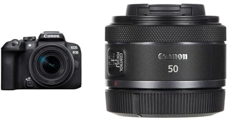 Canon EOS R10 + RF-S 18-150mm - A Mirrorless EOS-R camera that’s perfect for creative exploration & RF 50 mm F1.8 STM Lens, Compact and Lightweight, Fast F1.8 Aperture