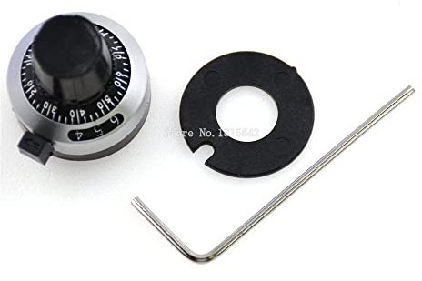 ITCLEYMDZV WXD3-13 3590S 6,35 mm Potentiometer Präziser Drehknopf Abschließbarer Hut