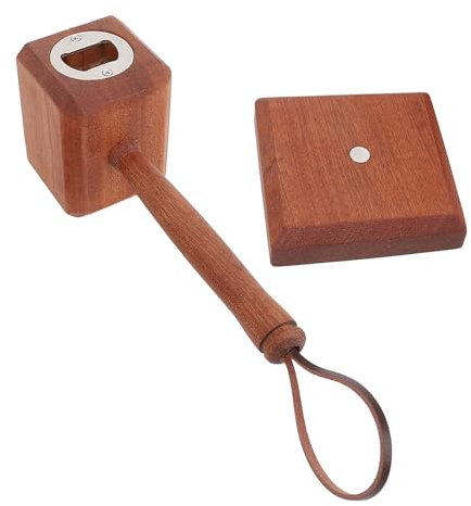 Wooden Handle Stainless Bottle Opener Hammer Beer Bottle Opener Novelty Bottle Opener for Bar Party BBQ Camping Beer Lovers