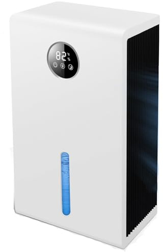 Dehumidifier for Home, 2.8L Portable Small Dehumidifier for Wardrobe,Bedroom,Closet Continuous Drainage & Auto Shut Off for Laundry Drying,Energy Efficient with Vibrant Color Change LED Lights