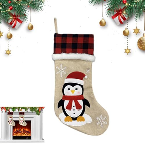 Weihnachtsstrümpfe-Ornament, Weihnachtsstrumpf für Kinder - Dekorative süße Rentier-Weihnachtsstrümpfe, Urlaubsdekoration | Dekorativer Weihnachtsstrumpf für Kamin, Türklinke, Weihnachtsbaum