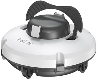 Redkey S100 Robot Piscina Senza Fili, 130 Minuti di Pulizia, Supera 18° di Pendenza, Batteria a doppia azionamento, Parcheggio automatico, Robot Aspirapolvere per Piscine Fuori Terra 100 m²