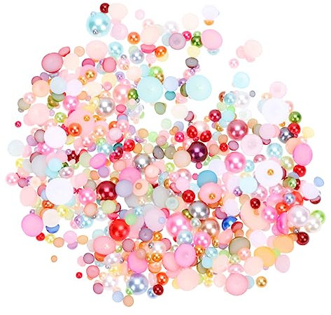 DOITOOL 1Tasche Halbkreis Perlen Gemischte Farben Für DIY Schmuck Bastelmaterial Für Halsketten Und Ohrringe Pro Packung Für Projekte Und Geschenkideen