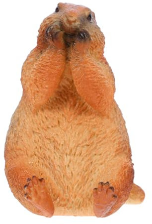 Sosoport Marmotta Giocattolo Realistico in Pvc Statuetta Da Giardino Decorativa Per Casa Animale Selvatico Da Collezione Per Ragazzo e Insegnanti
