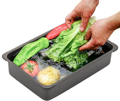 BOCCHIO DE BASCIO - Bol dévier | Baignoire multi-usage pour évier portable avec bouchon de vidange de camping de pique-nique de voyage polyvalent déviers de mélange déviers en
