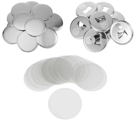 SWVYDC Maquina Chapas con Maquina Hacer Chapas Juego de 50 Piezas de Botones con imán para Hacer Bricolaje, para Hacer Insignias de refrigerador, para Hacer Botones