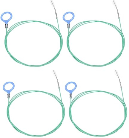 Drain Unblocker Tool, Unbreakable Metal Drain Cleaner, Long Flexible Sink Unblocker for Floor Drain, Washbasin, Toilet and, Drain Hair Remover Brush for Bathtub, Bathroom Clog Cleaning(2 Meter 4 Pack)