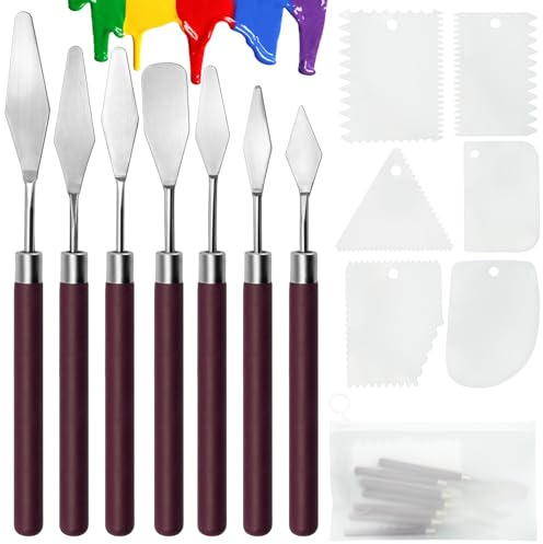 Malspachtel Set 13 Stück, für Strukturpaste & Acrylmalerei