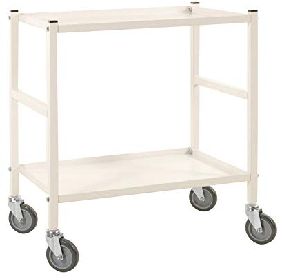 Tischwagen Transportwagen Etagenwagen Werkstattwagen Rollwagen Laborwagen| Kommisionierwagen mit 2 Böden Passend für Boxen mit der Abmessung 600x400mm