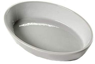 Gicos PIROFILA Ovale in Porcellana Bianca 27 * 18 * 5,5 CM BOV-646744