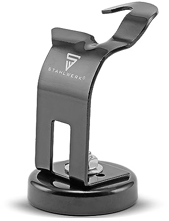 STAHLWERK MIG MAG Schweißbrenner-Halterung mit magnetischem Standfuß, universeller Brennerhalter für alle MIG Brenner wie MB-15 AK, MB-25 AK, schwarz