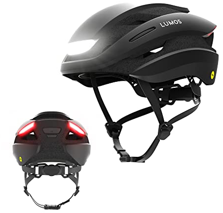 Lumos Ultra Smart-Helm | Fahrradhelm | Vorder- und Rücklicht (LED) | Blinker | Bremslichter | Bluetooth-Verbindung | Erwachsene: Herren, Damen (Charcoal Black, Größe: M-L) MIPS
