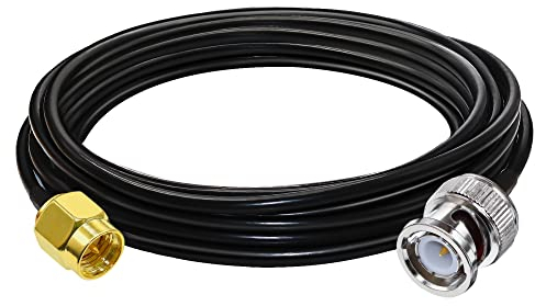 TUOLNK BNC to SMA Jumper Cable BNC Male Plug to SMA Male Extension Cable RG58 16.4ft(5M) SMA to BNC Wifi Antenna Pigtail Adapter Cable 50 ohm for Wireless LAN Devices