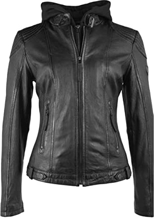 Mauritius Cacey LEGV Frauen Lederjacke schwarz Basics, Biker, Casual Wear