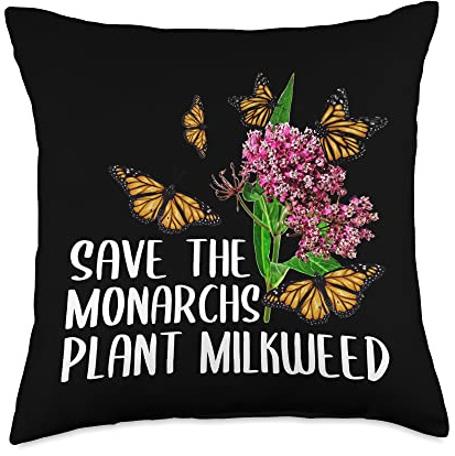 Funny Monarch Butterfly Art Men Women Plant Planting Lovers Throw Pillow