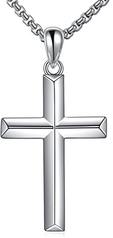 YAFEINI Kreuz Kette Sterling Silber Keltischer Knoten Baum des Lebens Kreuz Halskette Anhänger Geschenke für Frauen Männer