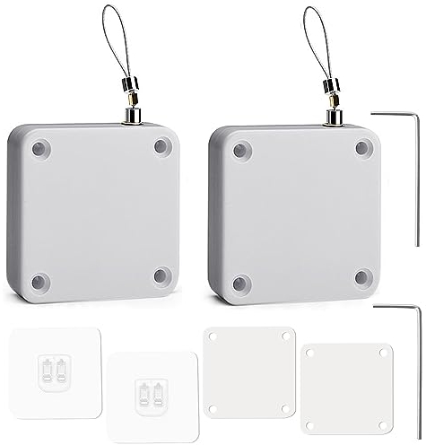 Automatische Türschließer 2 Stück, Türschließer Ohne Bohren, Türschliesser Innentüren Türschließer für Zuhause, Büro, Schlafzimmer Weiß 1200g