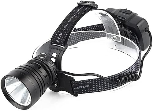 Linterna de cabeza Linterna frontal LED P50 Linterna de luz fuerte Linterna de carga de largo alcance Refrigeración del ventilador de tres baterías SOS Silbato de supervivencia Foco fijo Faros exterio
