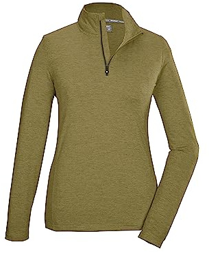 Killtec Damen Ksw 97 Wmn Ls Shrt Funktionsshirt/Langarmshirt mit Stehkragen und Reißverschluss