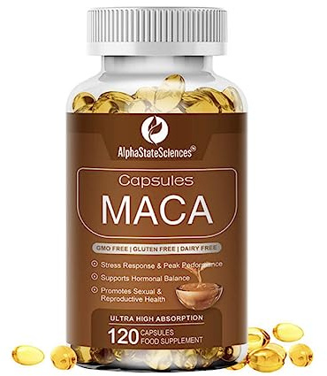 Premium Blend - Maca Root 6000mg, Ashwaghanda 500mg, and More - Energize, Boost Vatality, and Enhance Well Being 120 Capsules - 2months Supply