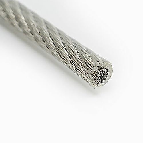 Edelstahl Drahtseil 10 Meter Edelstahl-Drahtseilkabel mit PVC-Kunststoffbeschichtung, 1 mm, 1,2 mm, 1,5 mm, 2 m, 3 mm, 4 mm, 5 mm, 6 mm Gardinenseil (Size : 1mm)
