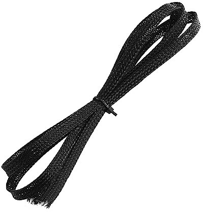 1M 3D Printer Parts Insulated Braid Sleeving 8mm,Tight PET Wire Cable Gland Protection Cable Sleeve Black