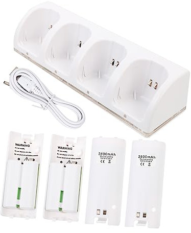 jojofuny Cargador De Batería Inteligente para Adaptador De Batería De 4 Ranuras C Estación De Baterías Recargables Diseño Simple