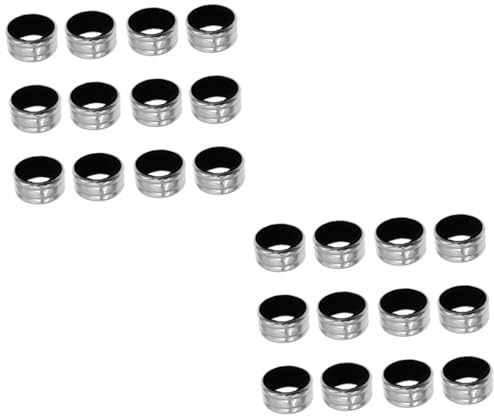 Garneck 24pcs Stainless Steel Wine Bottle Leak Collar Ring Wine Drip Stopper for Bottles