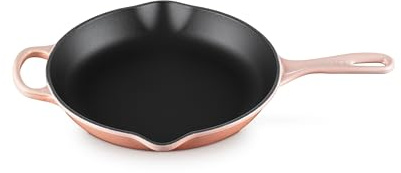 Le Creuset Emaillierte Gusseisen-Bratpfanne mit Eisengriff, 26 cm, Peche