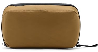 Peak Design Wash Pouch, Coyote, Ocean Edition, Travel Toiletry Bag, Upright or Hanging Dopp Kit with Pockets, Magnetic Toothbrush Pocket, Wide UltraZip Opening, Toiletry Bag for Men and Women