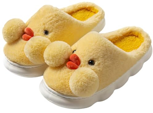 YILANLAN Pantuflas de mujer Pantuflas de pato con animales Zapatillas casa felpa para hombre Zapatillas Invierno