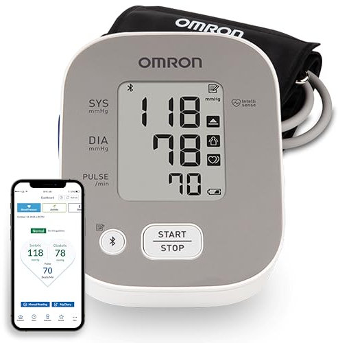 OMRON Bronze Upper Arm Blood Pressure Monitor, Clinically Validated, Medical Grade, Connects to OMRON app for Unlimited Readings, Blood Pressure Machine with Bluetooth Wireless Technology