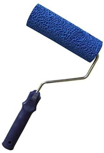 Pistro 7-Inch Tree Bark Pattern Embossed Painting Roller with Plastic Handle - Texture Paint Roller for Walls and Crafts